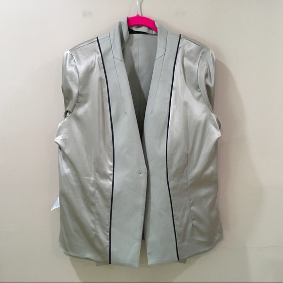 Boden blazer Single Breasted Grey Size Petite 10 Women’s One Button Lined New - Picture 5 of 9